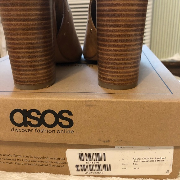 Asos Tamara studded high heel boots 7 - Picture 8 of 8